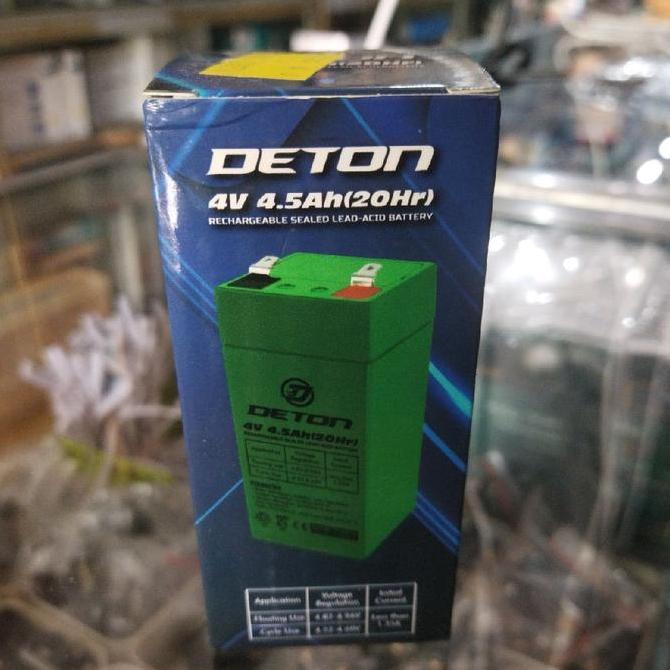 BEBAS ONGKIR - Baterai timbangan battery aki kering 4v 4 volt 4Ah 4 Amper