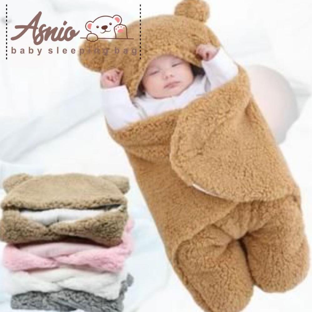 Selimut Bayi  Bedong bayi bulu  Blanket bayi Perlengkapan bayi baru lahir Mantel bayi