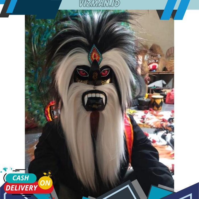 Topeng Bujang Ganong Topeng Ganongan Ponorogo Topeng  Hitam [Br 1111]
