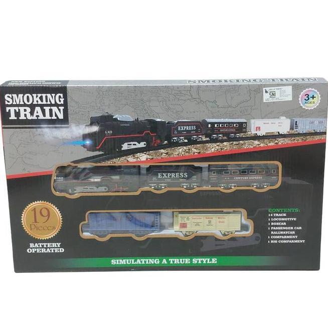 Mainan Kereta Railking Train Set Lokomotif Charger