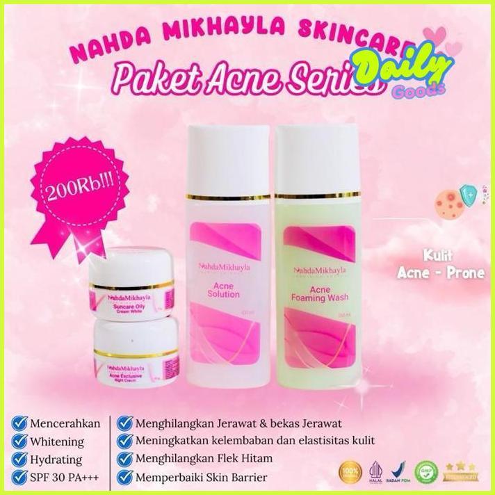 qw-7 NAHDA SKINCARE || ECERAN CREAM MALAM/SIANG/TONER/FOAMING WASH (SABUN) NAHDA SKINCARE Premium