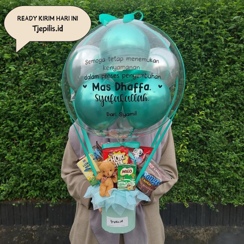 Bucket Balon/Balon Ucapan/Bouquet Balon/Buket Balon Snack (Model D) untuk Wisuda/UlangTahun dll