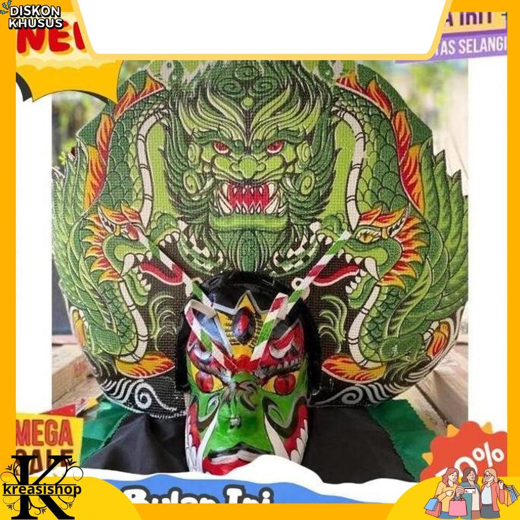 TERBAIK VIRAL [] ORIGINAL BARONGAN |BARONGAN VERSI DEVIL KAYU KOMBINASI SPON BONUS KEMUL PANJANG MAH