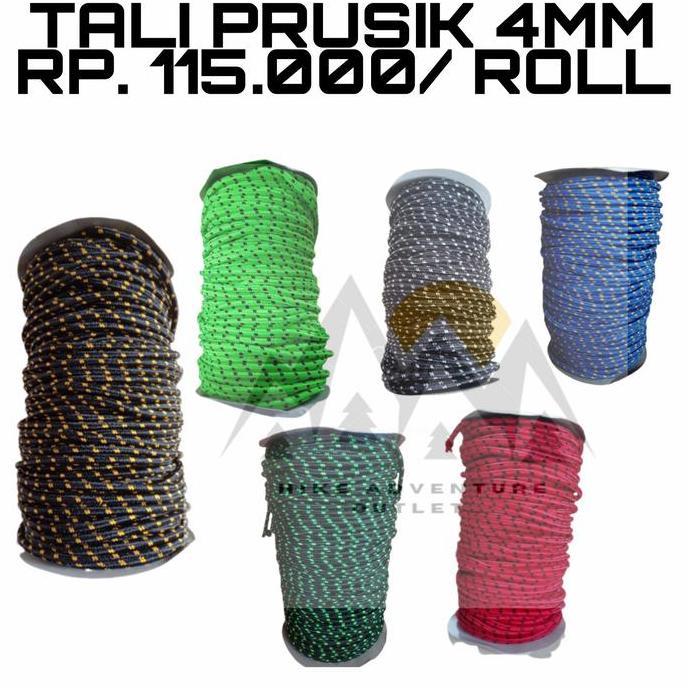 TERBARU - tali prusik tali paracord 4mm /roll