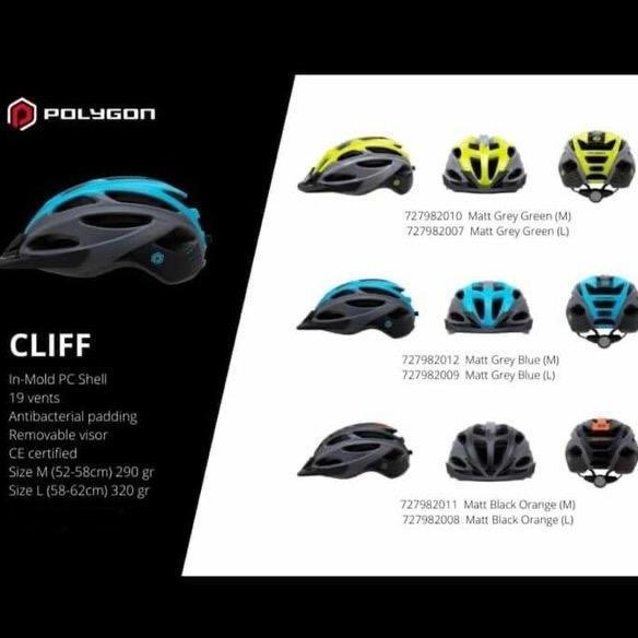 TERBARU - Helm Sepeda Gunung MTB Polygon Cliff