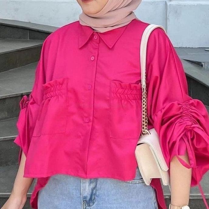 Opparel - SEORINA TOP - Pakaian Kemeja Blouse Serut Wanita Murah Medan