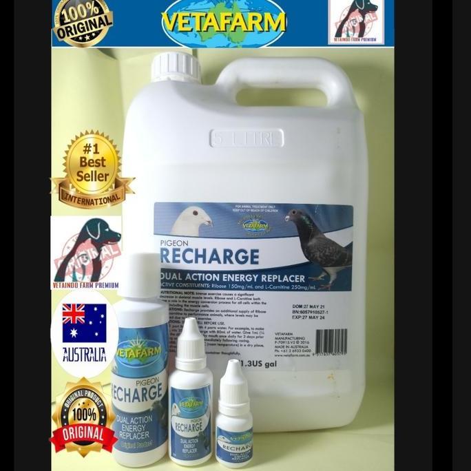 RECHARCE 100ML VETAFARM VITAMIN BURUNG DOPING MERPATI KOLONG BALAP