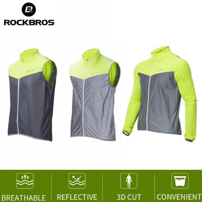 Rompi Sepeda Rockbros Vest Sepeda Vest Lari Reflective Breathable