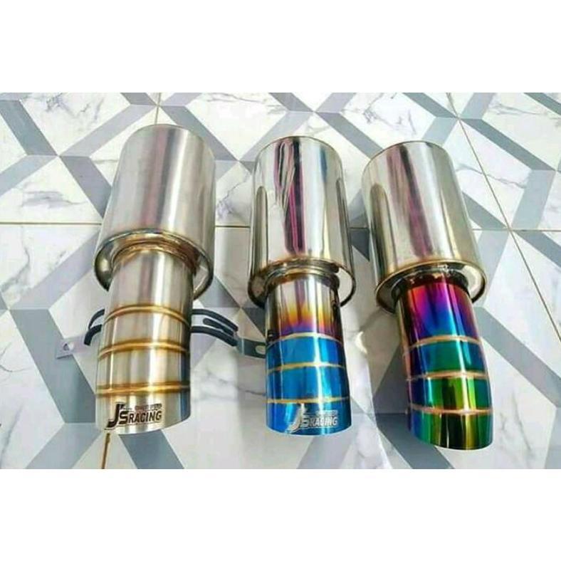 Knalpot Mobil Js Racing type suara Bass Kering dan Bass Adem cocok digunakan untuk semua jenis mobil