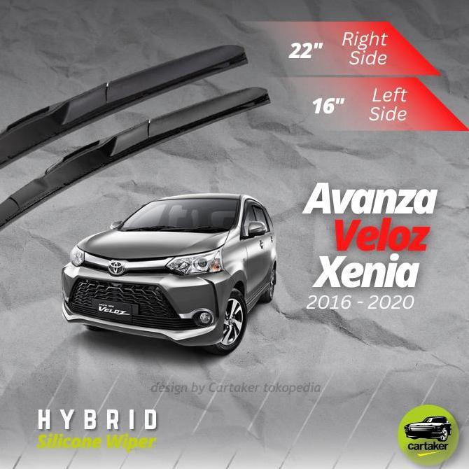 Wiper Frameless Original Avanza Xenia Karet Kaca Mobil Silicon Hybrid
