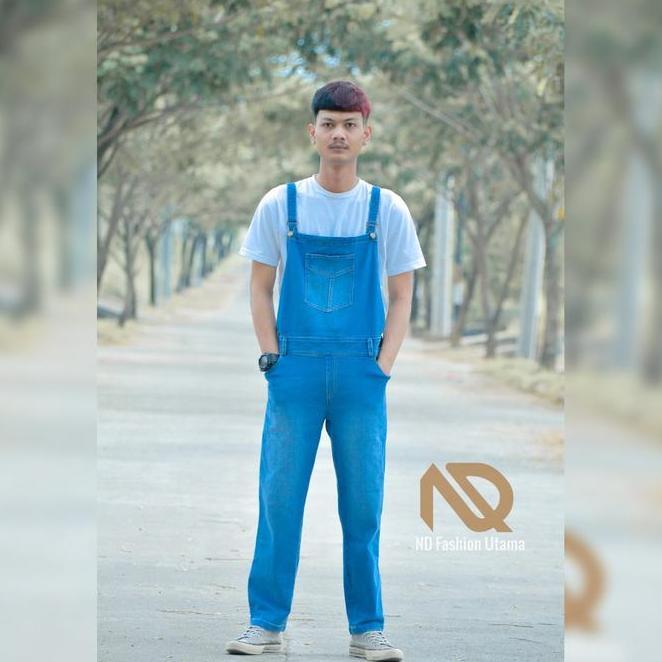 Baju Celana Kodok Overall Jumper Pria Wanita Jeans Ripped Sobek Robek