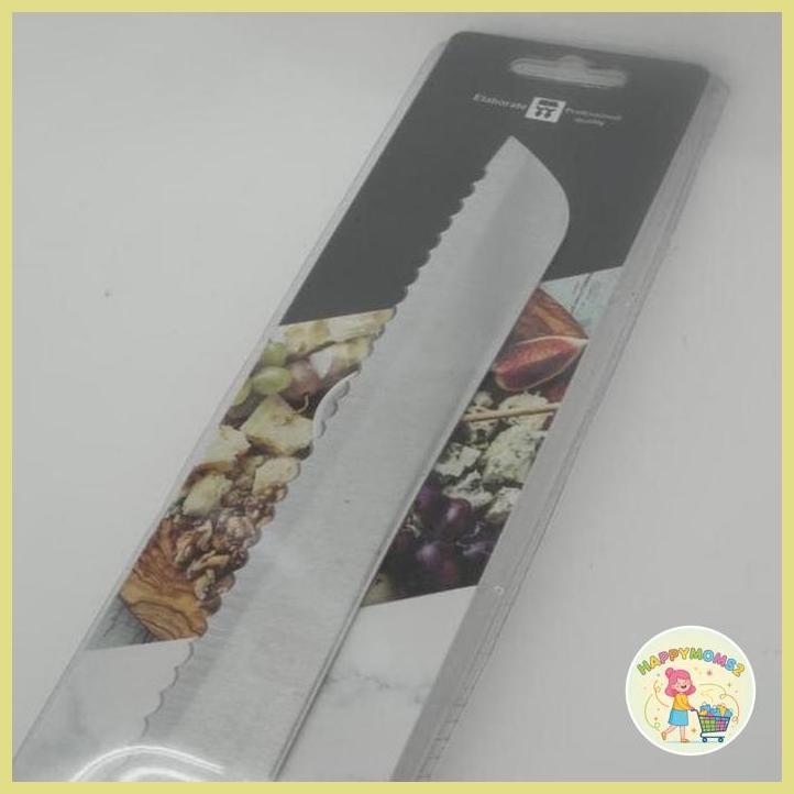 (HMOM2) PISAU ROTI STAINLESS GERIGI PANJANG PISAU SERBAGUNA TAJAM ERGONOMIS KESUKAAN BUNDA MAMA MOMS