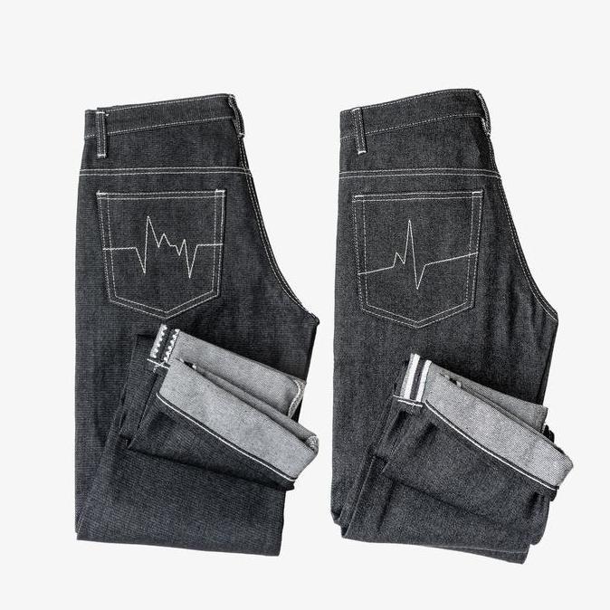 Evolusion Celana Selvedge Denim 15Oz Pria Remaja Tanggung Celana Jeans Selvedge Denim Selvedge Origi