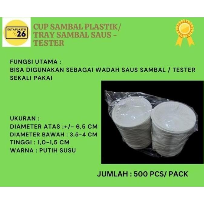 CUP SAMBAL PLASTIK/ TRAY SAMBAL SAUS - TESTER