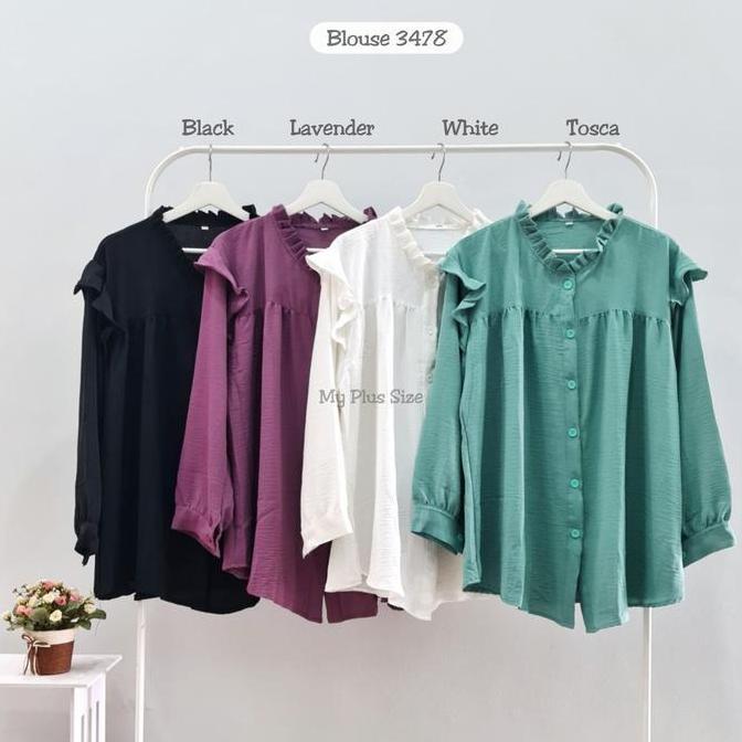 Blouse Crinkle Jumbo Wanita 3478, Ld 125, 130 & 145 cm