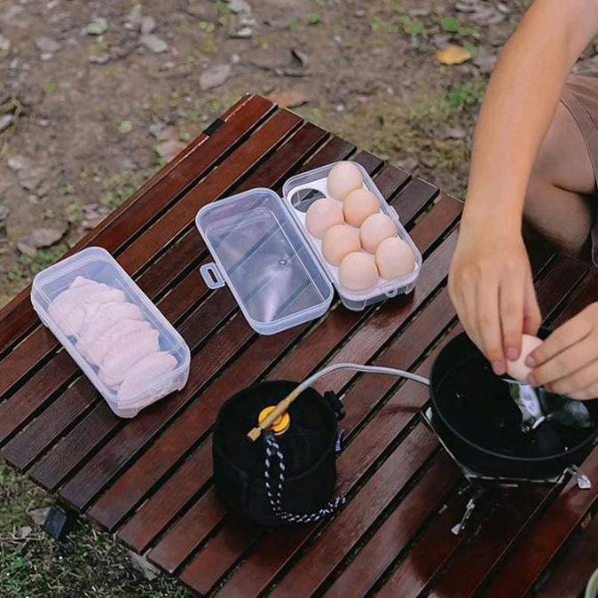 Kotak Telur Travel  Egg Box/ Tempat Penyimpanan Telor Makanan Camping Box Telur Telor