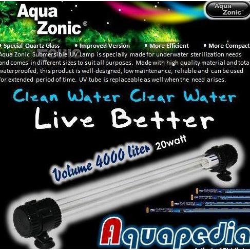 Aqua Zonic UV006 Lampu UV Celup Kolam 20watt Aquazonic Submersible UV