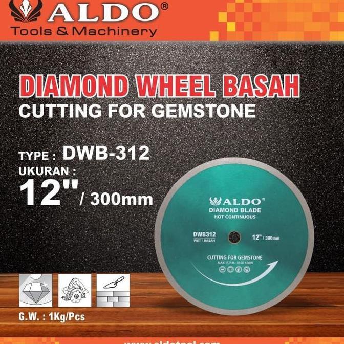 DIAMOND WHEEL / MATA PISAU POTONG GRANIT MARMER 12" BASAH DWB-312 ALDO