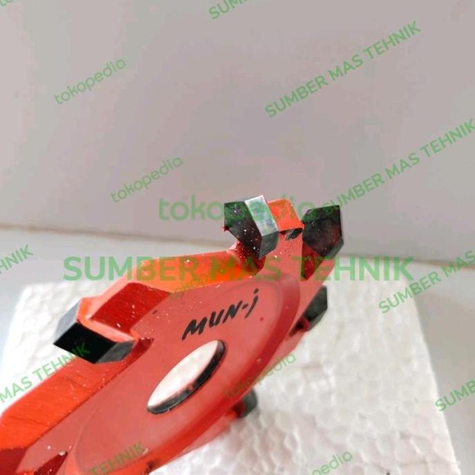 PISAU POTONG CUTTER ACP 6 MATA PISAU GROVING ALUR ALUMUNIUM 45 DERAJAT