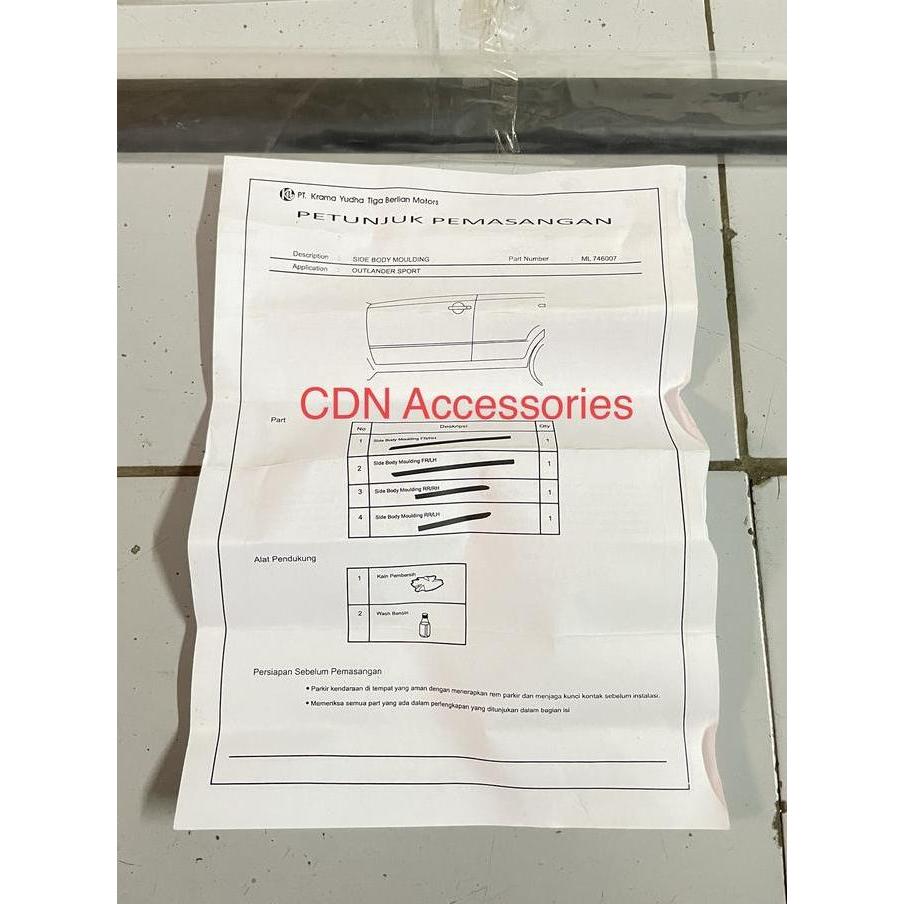 Aksesoris Side Body Moulding Outlander Sport Original/List Pintu Mobil Outlander