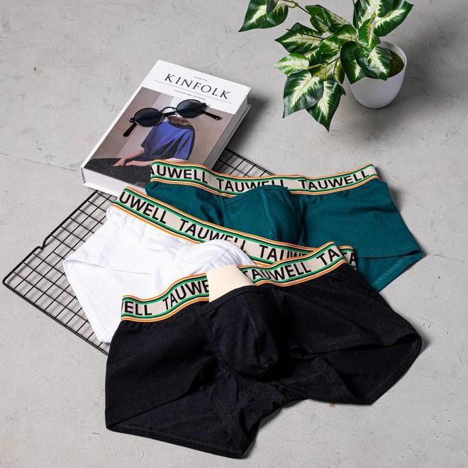 Tauwell Boxer Pria Kantong Depan (Gratis Cup) Katun Dewasa