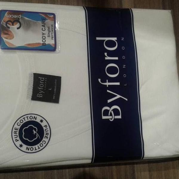 Kaos Dalam Pria Byford Singlet Isi 3 Pcs Anti Melar Kaos Murah Oblong