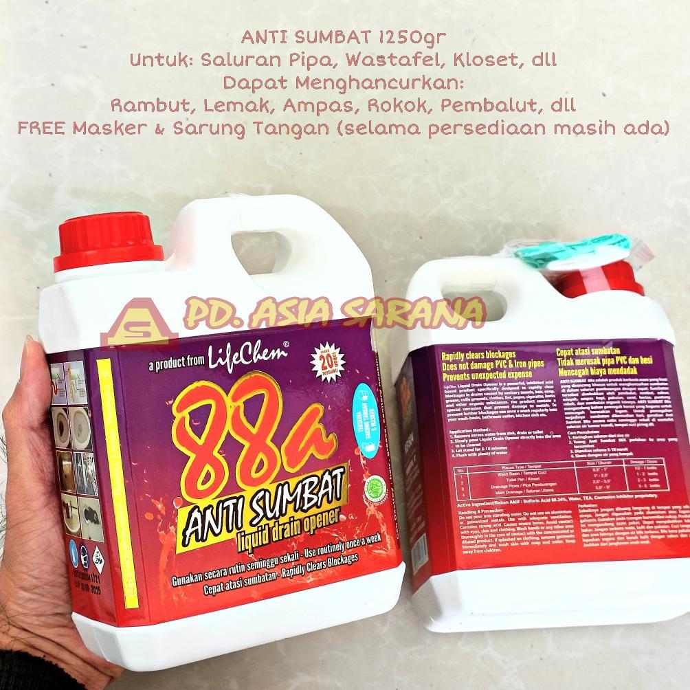 Cairan Anti Sumbat 1250gr Pembersih Saluran Pipa Air Toilet Mampet WC 88A
