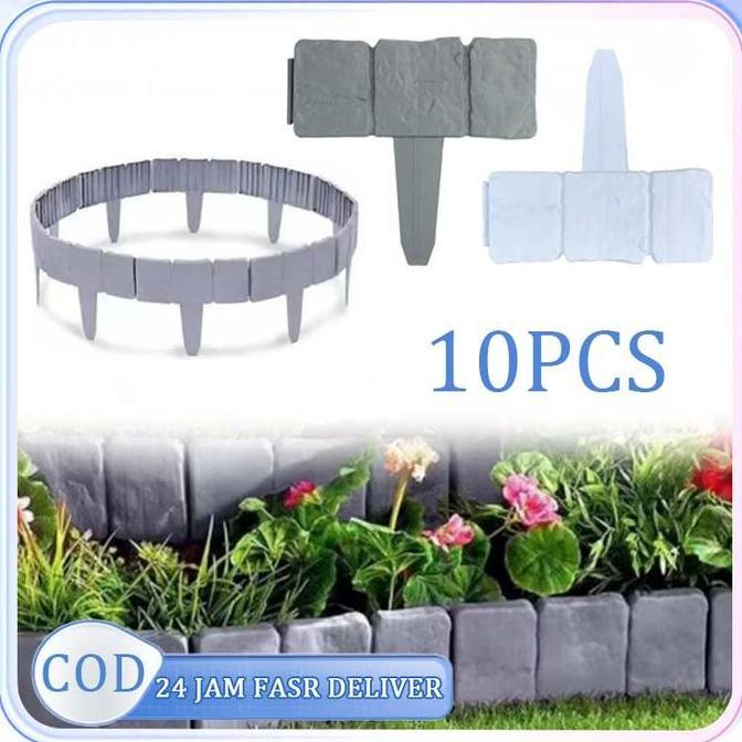 10pcs Pagar Mini Plastik Pagar Rumah Kecil Taman Minimalis Pagar Pagar Halaman Plastik