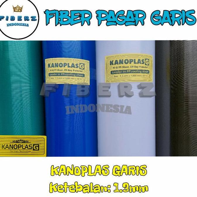 KANOPLAS - Fiber Plastik Penutup Pagar GARIS TEBAL 1.3mm Meteran