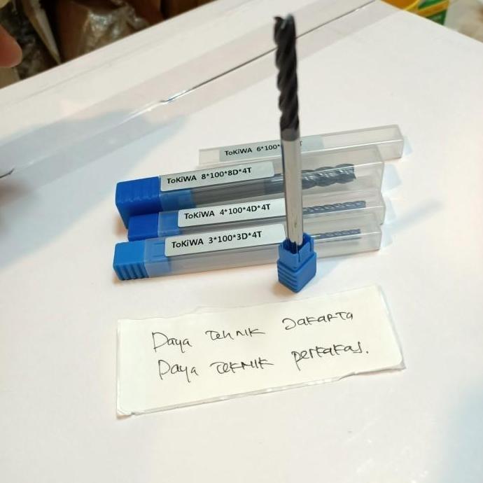 tokiwa endmil Widia panjang 8mm 4f endmil long 100mm Edmil carbide ORIGINAL