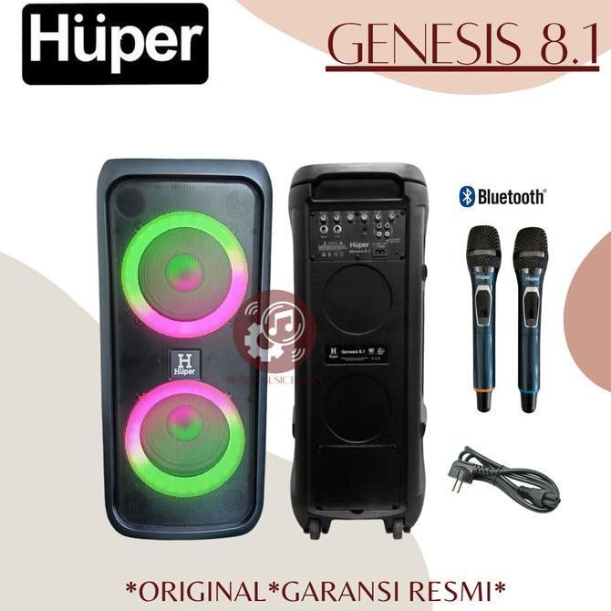 Huper Genesis 8.1 Speaker Potrable Aktif With Bluetooth Original PartyBox Huper Genesis 81