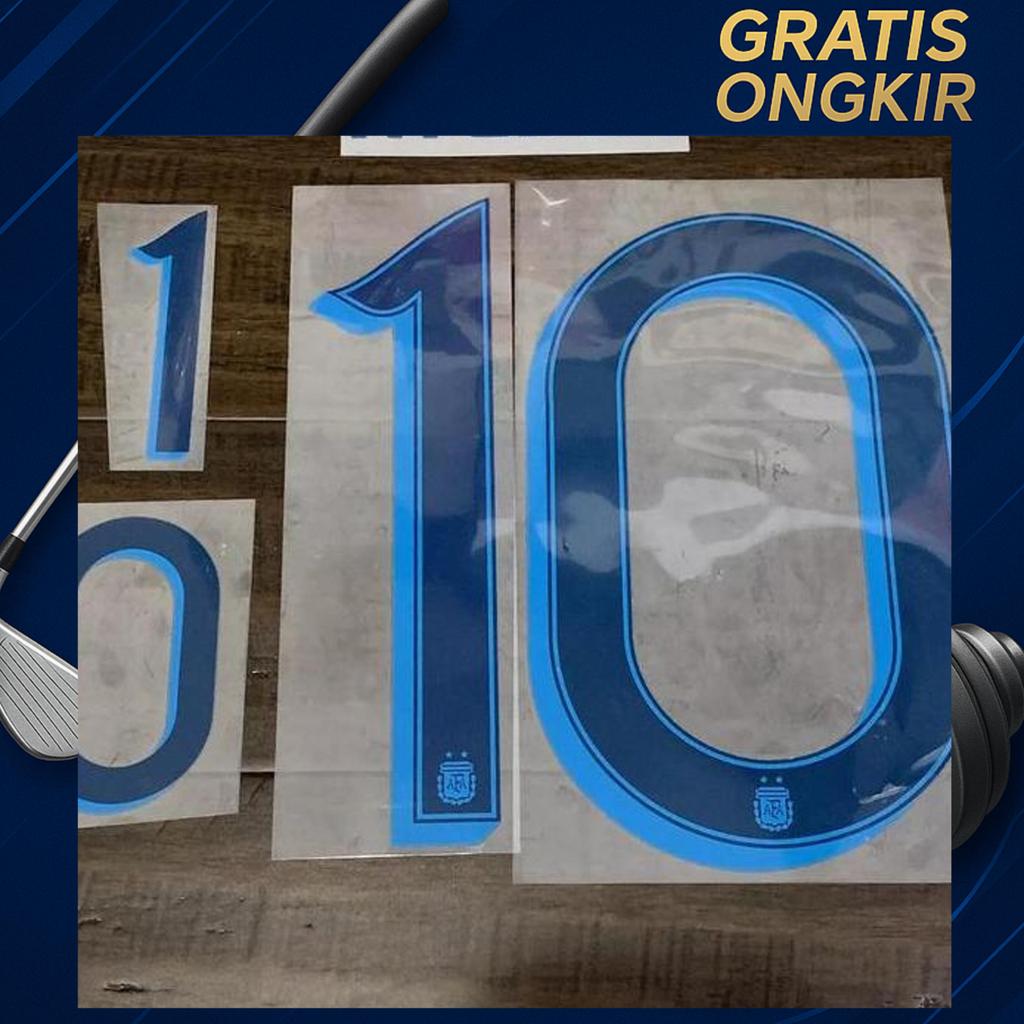 Nameset | Argentina Home 2019-20 [Messi #10] Bahan Dtf/Printing