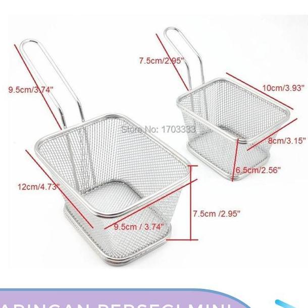 (HMOM2) DEEP FRYER MINI SARINGAN MINYAK GORENG BENTUK PERSEGI UKURAN KECIL KESUKAAN BUNDA MAMA MOMS 