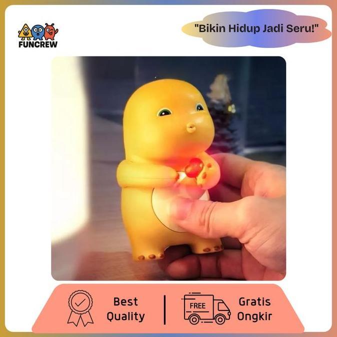 [FUNCREW] Mainan Dino Lucu Bersuara Gantungan Kunci Nailong Kuning Gemoy Mainan Anak Viral