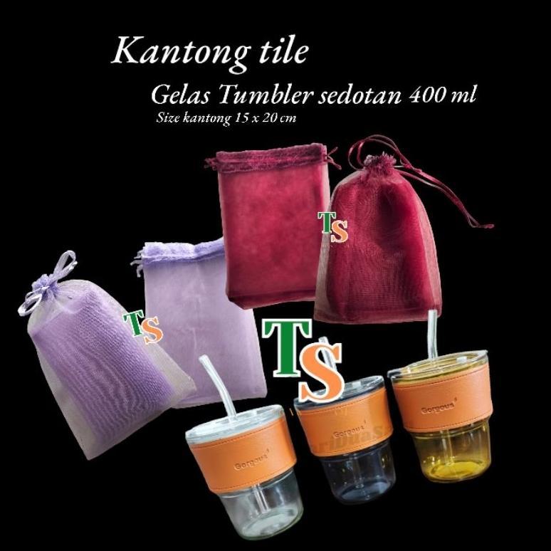 50pcs kantong tile untuk souvenir gelas tumbler