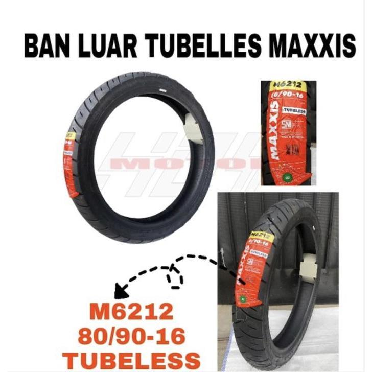 Ban luar Motor MAXXIS Tubles TUBELLES M6212 Ring 16 Ukuran 80/90-16