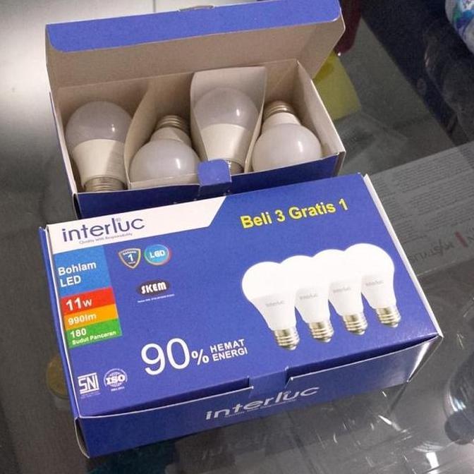 INTERLUC PAKET ISI 4 MULTIPACK LAMPU INTERLUC LED BULB INTERLUC 5W 7W 9W 11W 5 W 7 W 9 W 11 W 5WATT 