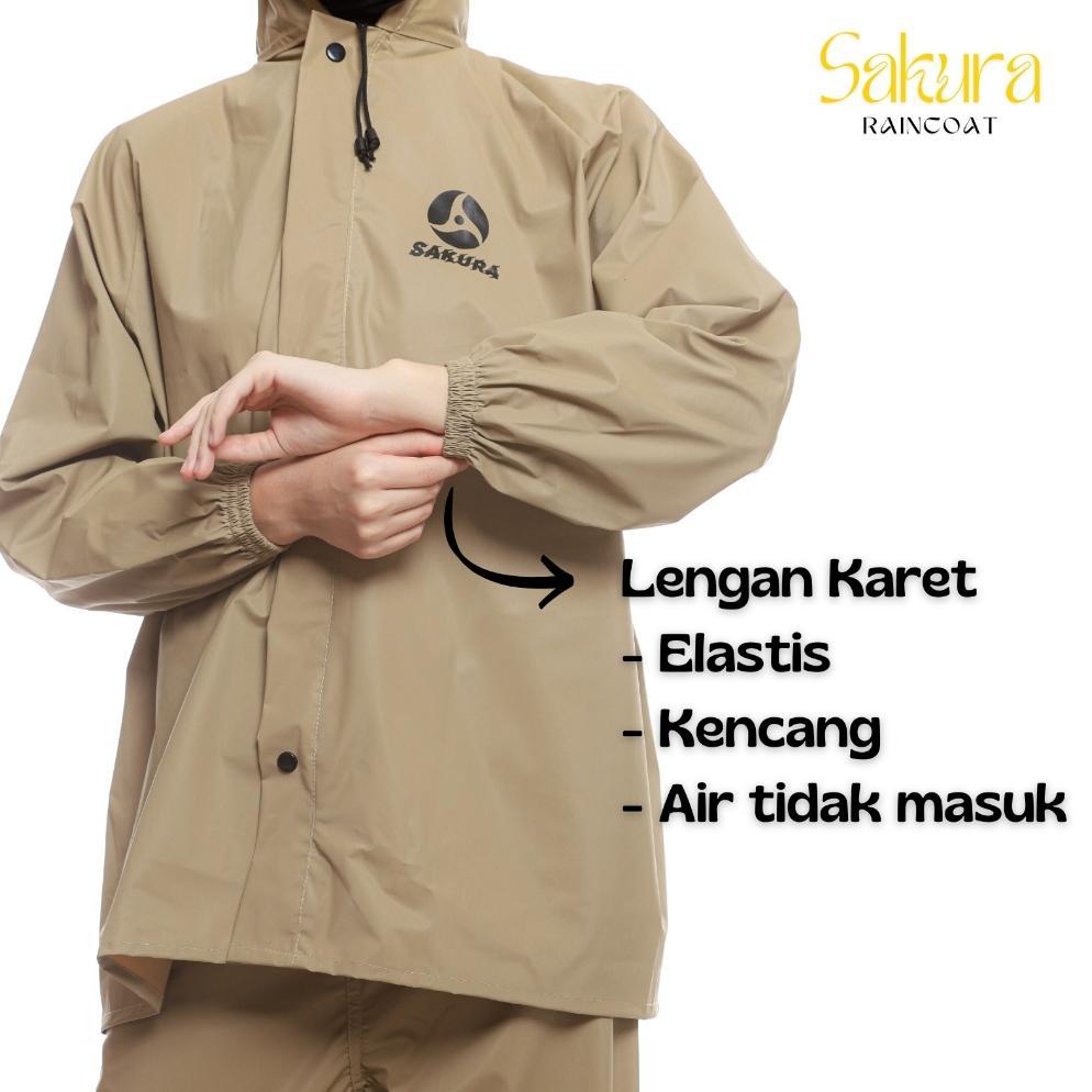 Devisaproject Jas Hujan Pria Wanita Setelan Jaket Celana Dewasa Pvc 0.25 Tebal Elastis Anti Air Saku