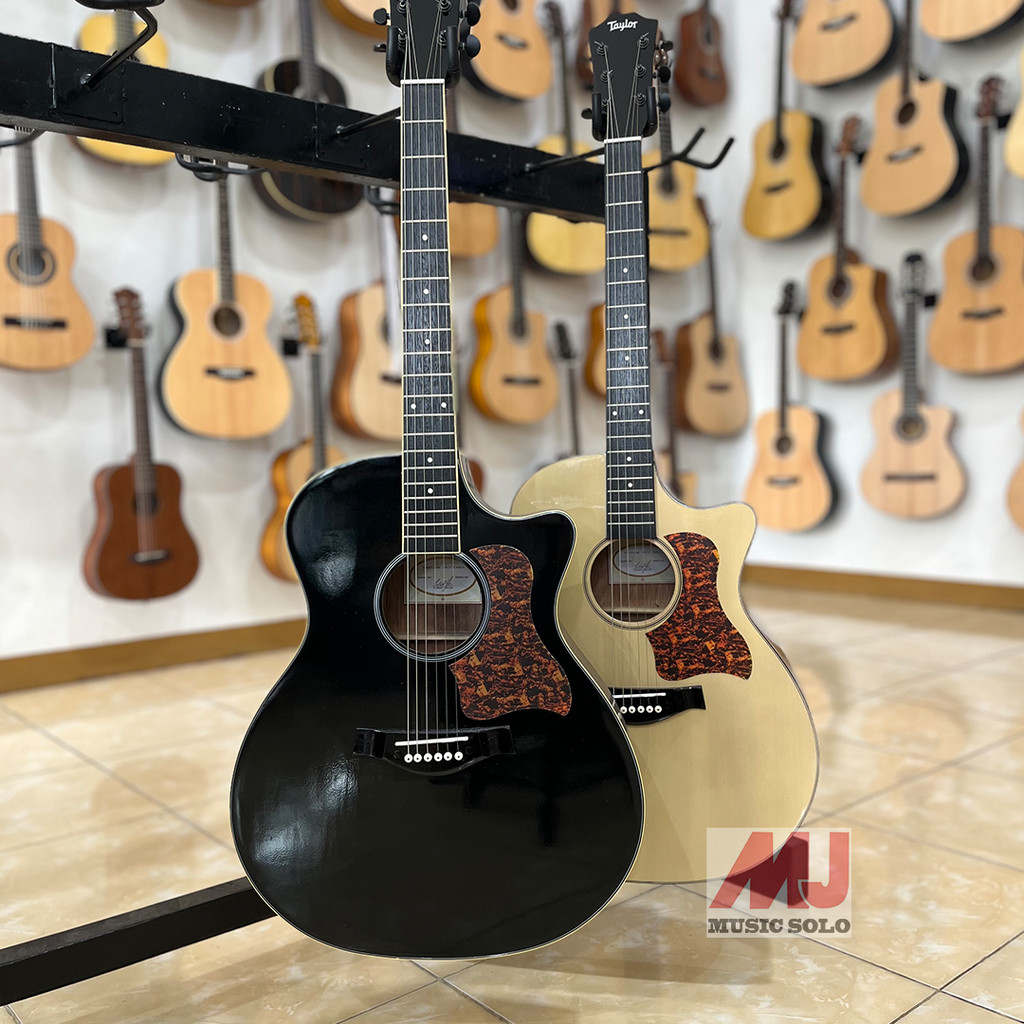 GITAR AKUSTIK TAYLOR CUSTOM TOP MERANTI TANAM BESI