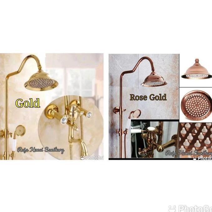 Shower Tiang/Column/Panas Dingin/Shower Set/Classic/Gold/Rose Gold