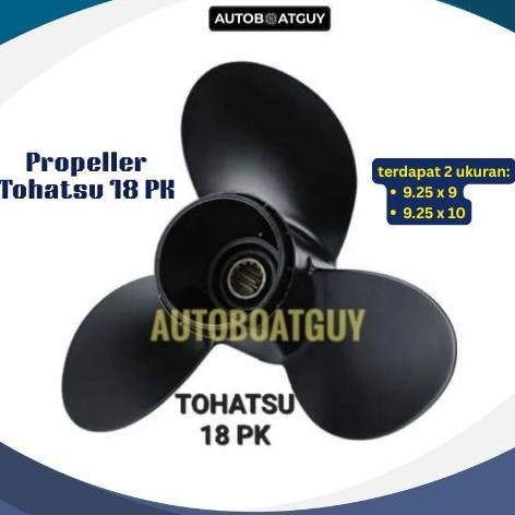 Propeller Tohatsu 18 Pk Kipas Baling Mesin Tempel Tohatsu 18 Hp
