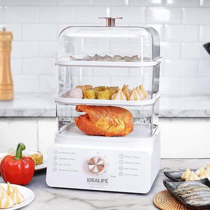 IDEALIFE Kukusan Food Steamer Pengkukus Makanan - IL114a 3 Layer