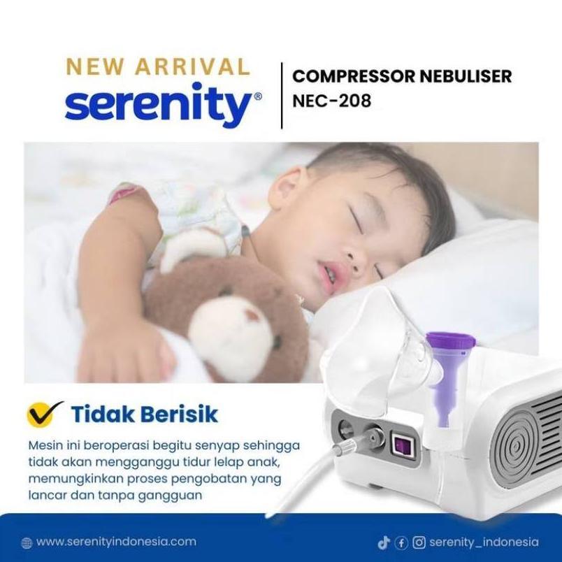 Serenity  Nebulizer NEC 208 / Nebulizer bisa Dewasa , Anak dan Bayi