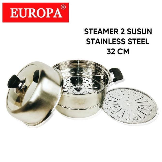 PANCI KUKUSAN DANDANG STEAMER KUKUS STAINLESS SERBAGUNA BESAR TUTUP KA