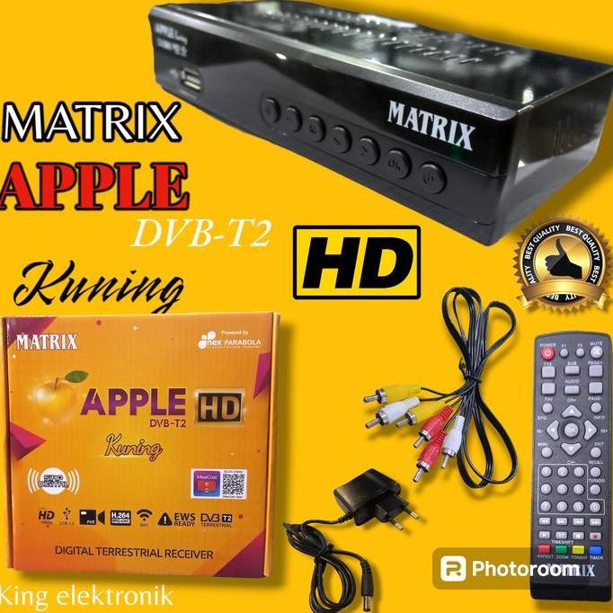 set top box matrix hd dvb-t2 matrix apple kuning stb tv digital