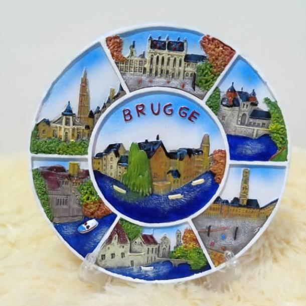 Promo Pajangan Souvenir Piring Negara Belgia Belgium Brugge Cod