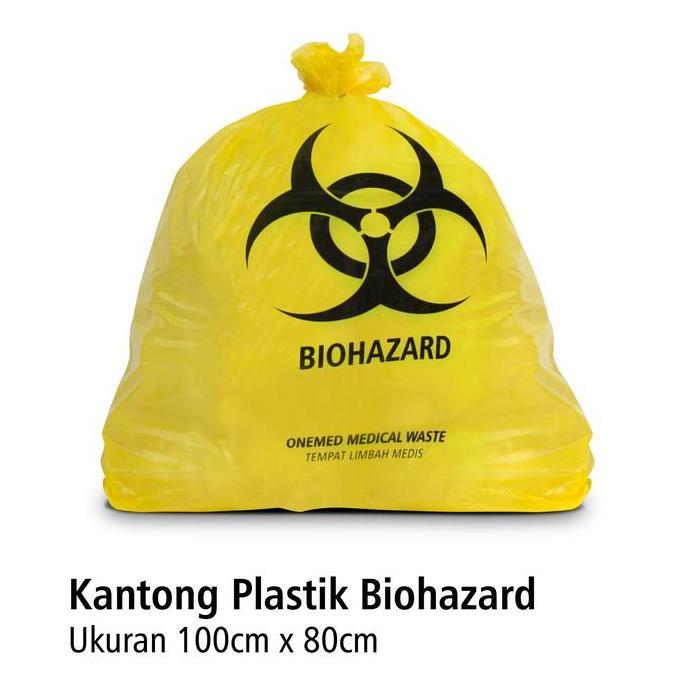 TERMURAH - BIOHAZARD - Kantong Plastik BioHazard 80x100cm pak isi 50