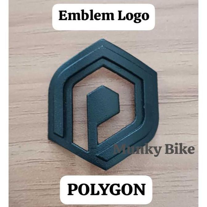 Polygon Emblem Logo Depan Sepeda Polygon Head Badge Bikes