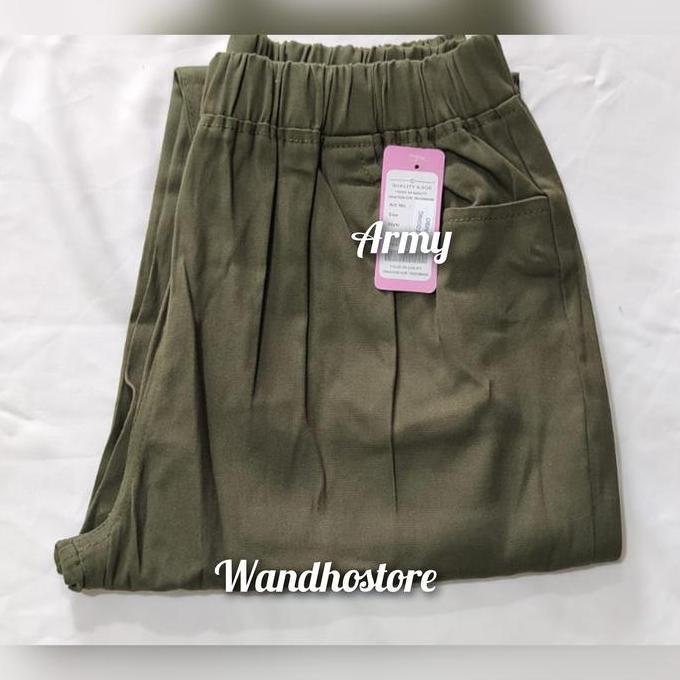 Celana Chinos Panjang Wanita Katun Stretch Bahan Katun Twill 40-100Kg