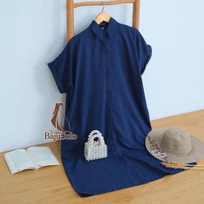 Dress Kimi Polos Ld 120 130 140 Xxl Xxxl 5L Bahan Cotton Miracle Baju Midi Dress Wanita Size Jumbo K